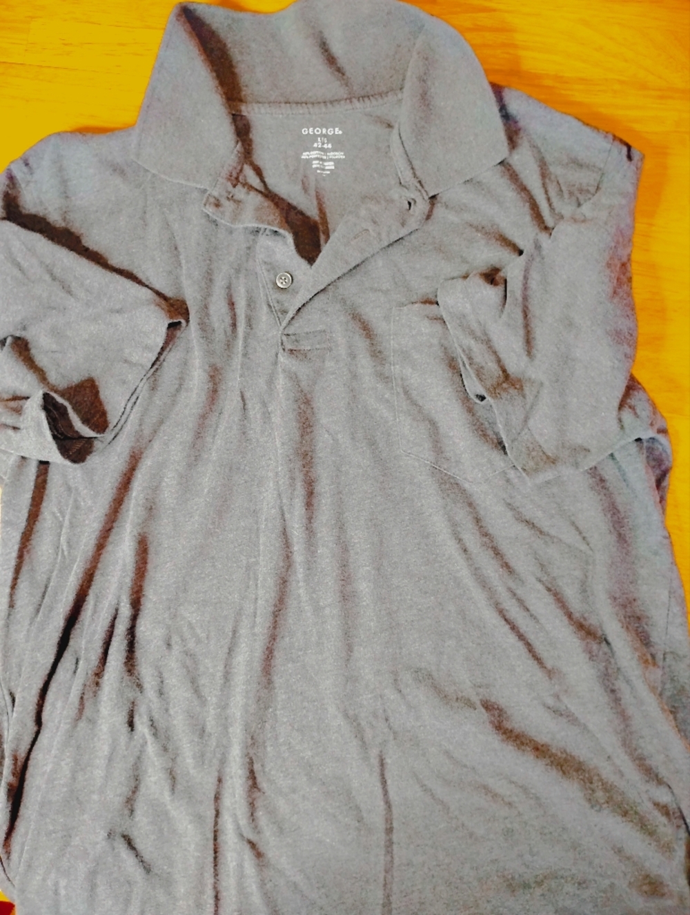 Men's Gray Long-Sleeve Polo Shirt